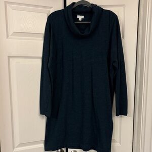 J. Jill Dark Blue Long Sleeve Dress